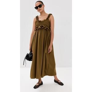 Cecilie Bahnsen Giovanna Cotton Sleeveless Midi Dress - 6
